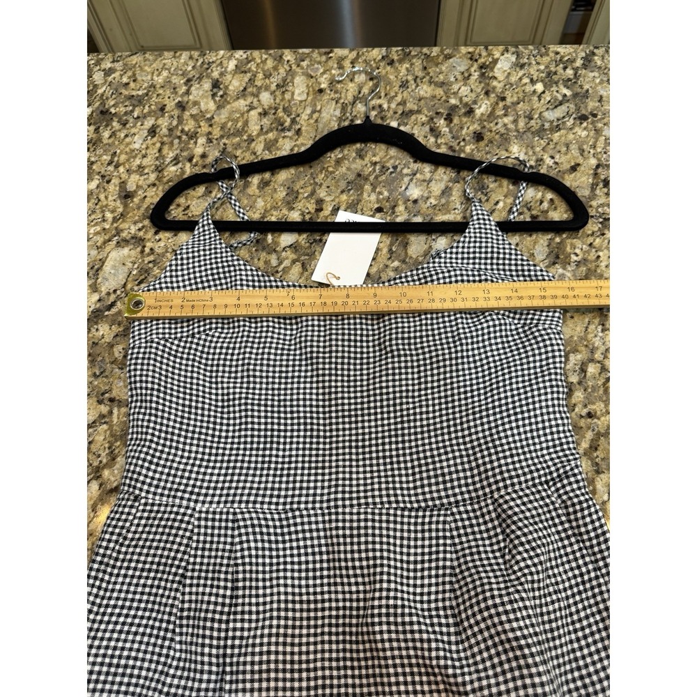 Quince 100% European Linen Scoop Neck Midi Dress Women's Size Small Gingham - Picture 6 of 12